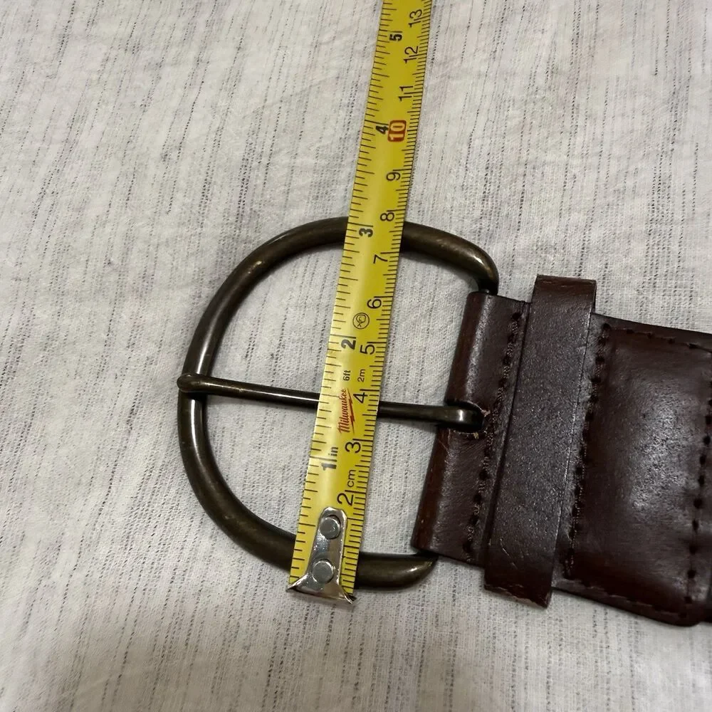 Coldwater Creek Women's Belt Size Small Braided Brown Bonded Leather Belt‎